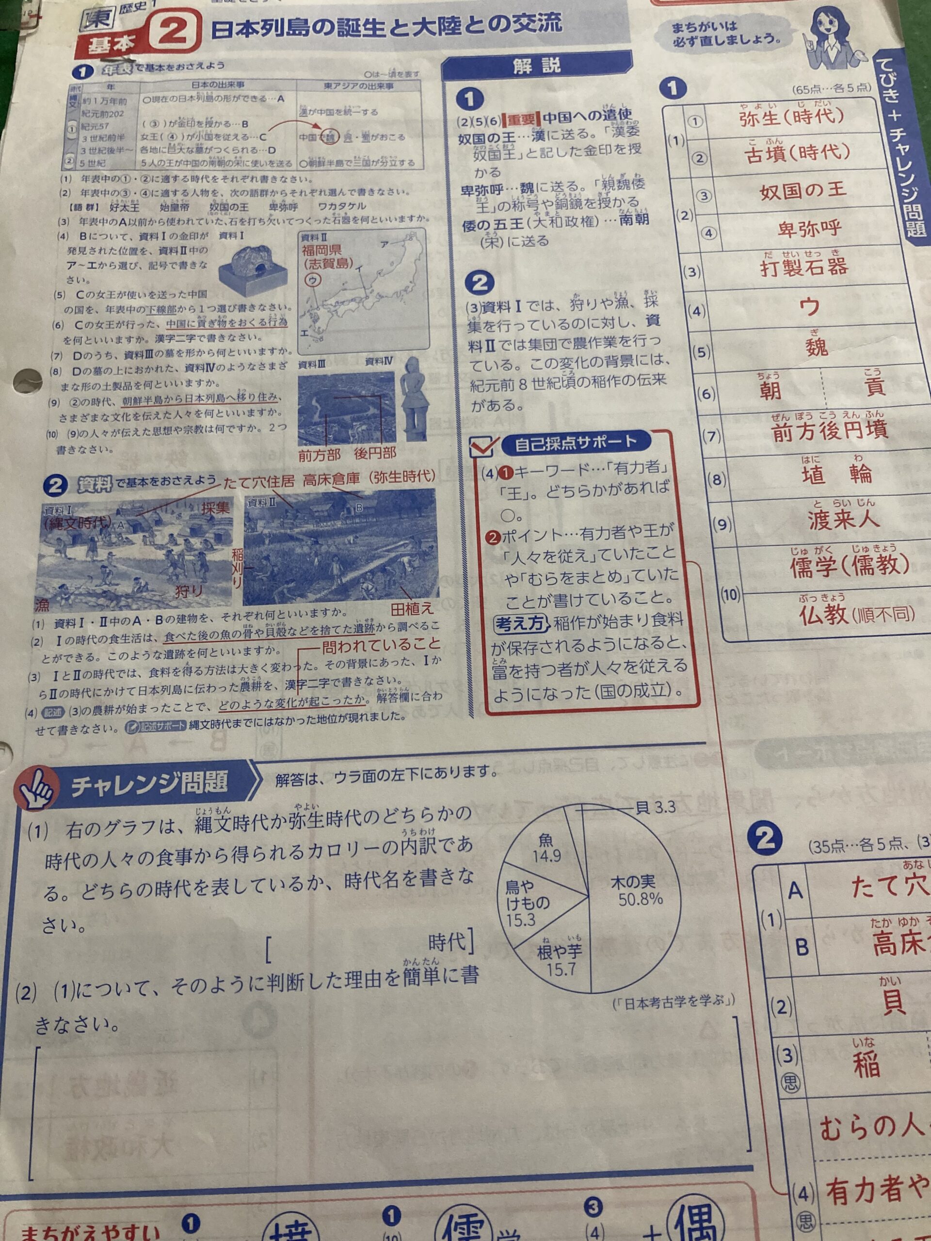 白プリ歴史解答の忘れ物