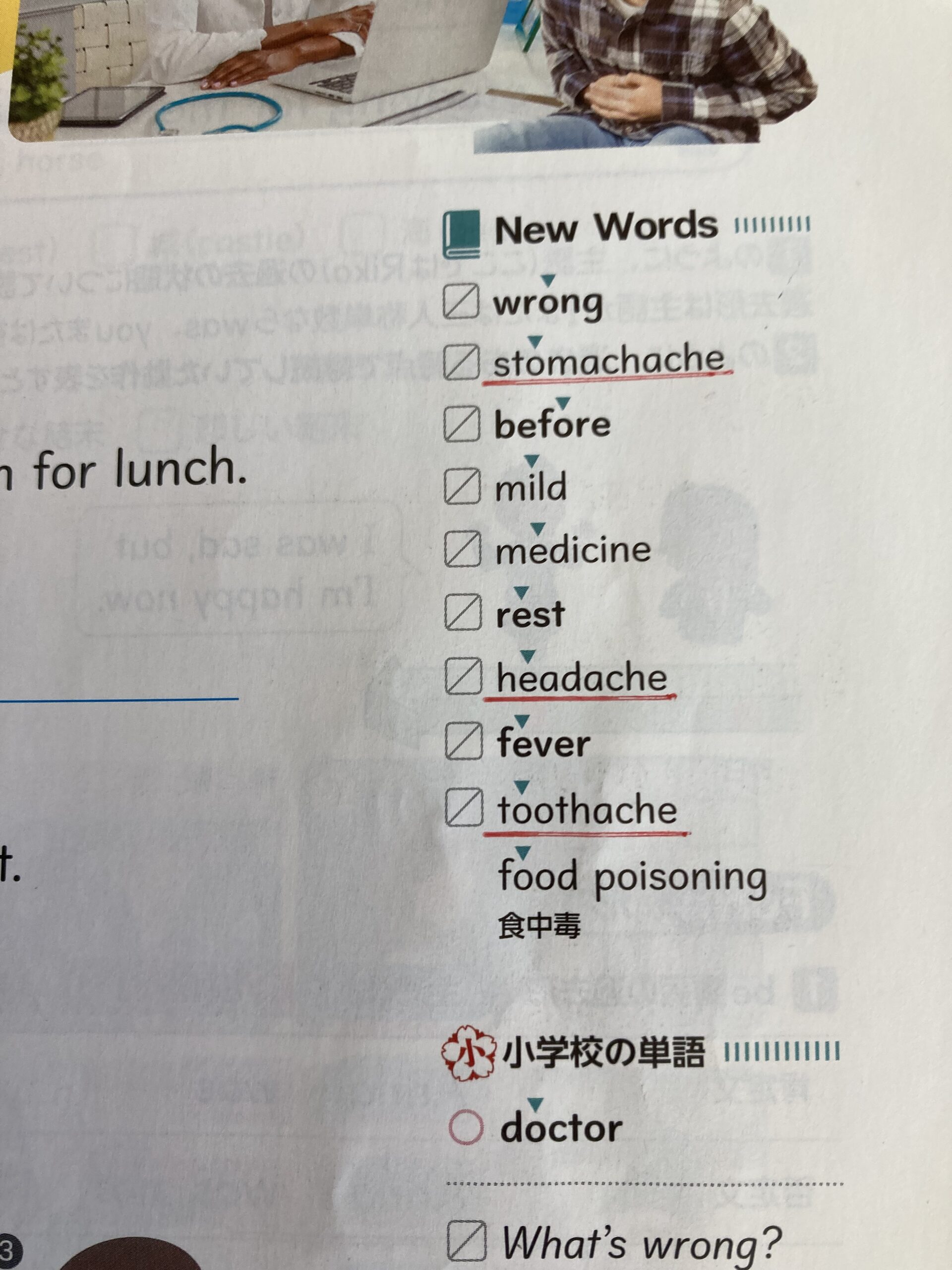 よく出る痛みacheの表現