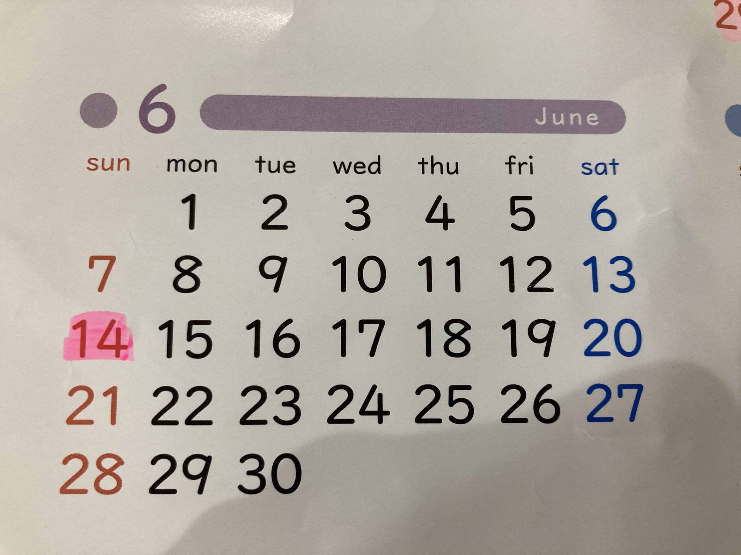 6月休校日